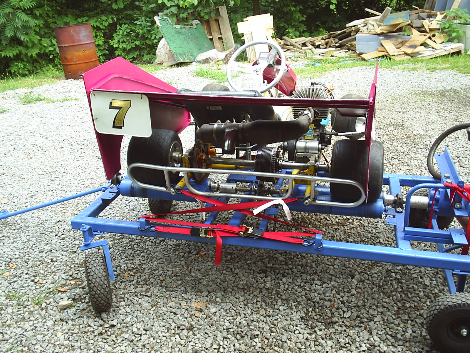 Rear of Don's kart on dyno